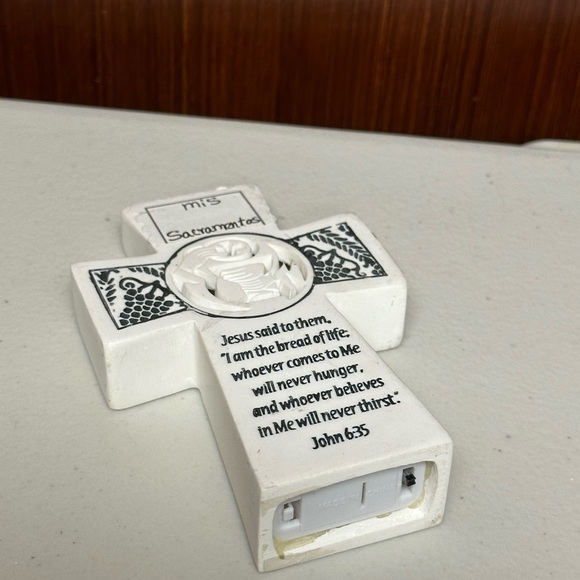 First Communion Holy Sacrament Lighted Tabletop Cross - Picture 11 of 11